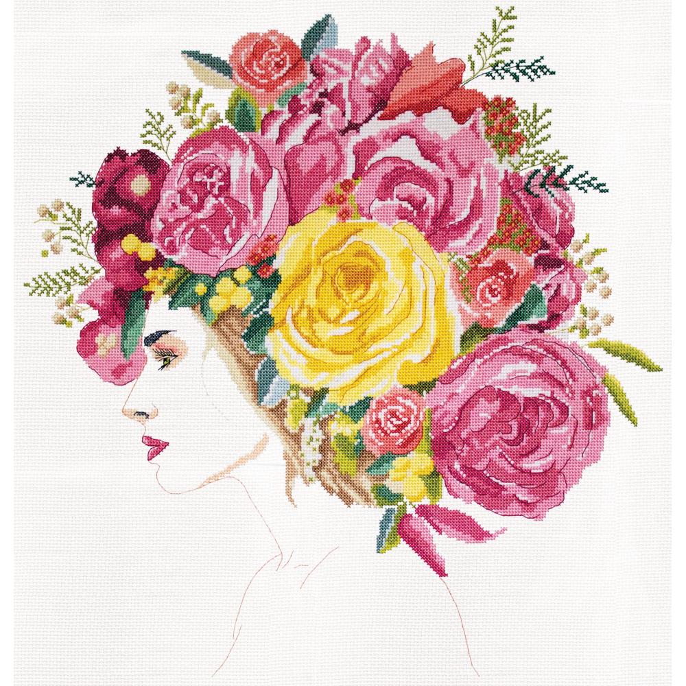 Flowers In Her Hair Counted Cross Stitch Kit